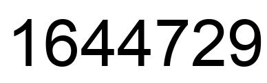 Number 1644729 black image