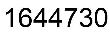 Number 1644730 black image