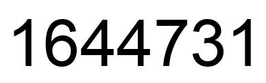 Number 1644731 black image