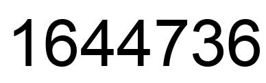 Number 1644736 black image