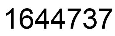 Number 1644737 black image
