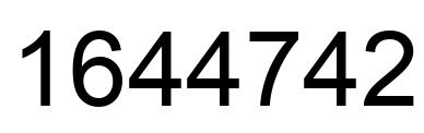 Number 1644742 black image