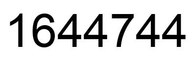Number 1644744 black image