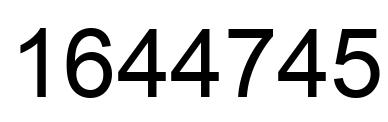 Number 1644745 black image