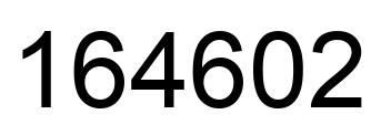 Number 164602 black image