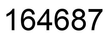 Número 164687 imagen negro