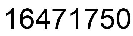 Número 16471750 imagen negro