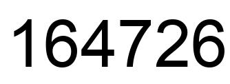 Número 164726 imagen negro