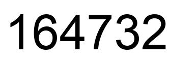 Número 164732 imagen negro