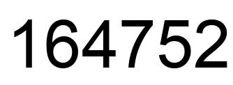 Número 164752 imagen negro