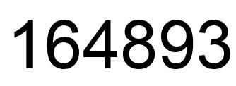 Number 164893 black image