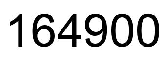 Number 164900 black image