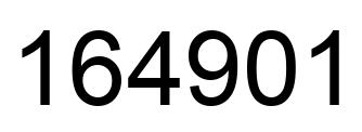 Number 164901 black image