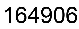 Number 164906 black image