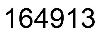 Number 164913 black image