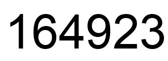 Number 164923 black image