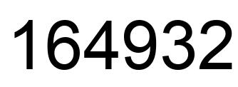 Number 164932 black image
