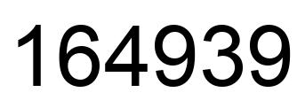 Number 164939 black image
