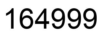 Número 164999 imagen negro