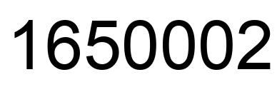 Número 1650002 imagen negro