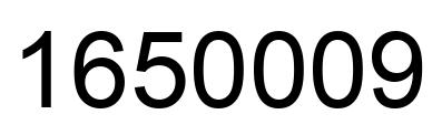 Number 1650009 black image