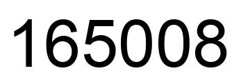 Number 165008 black image