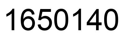 Number 1650140 black image