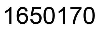 Number 1650170 black image