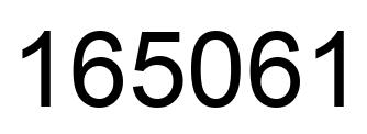 Number 165061 black image