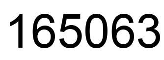 Number 165063 black image