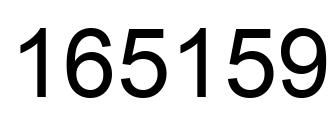 Número 165159 imagen negro