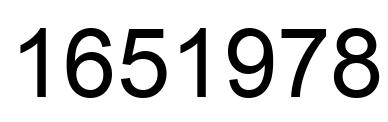 Number 1651978 black image