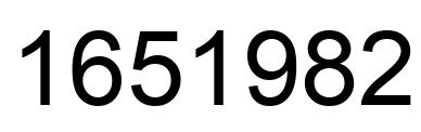 Number 1651982 black image