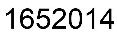 Número 1652014 imagen negro