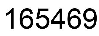 Número 165469 imagen negro