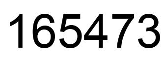 Número 165473 imagen negro