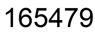 Número 165479 imagen negro