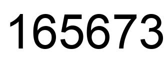 Number 165673 black image