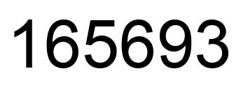 Number 165693 black image