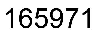 Number 165971 black image