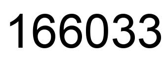 Number 166033 black image
