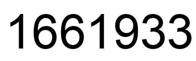 Number 1661933 black image
