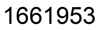 Number 1661953 black image