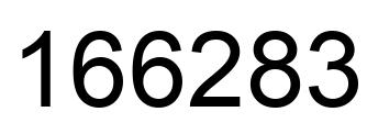 Number 166283 black image