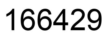 Number 166429 black image