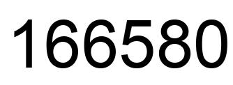 Number 166580 black image