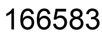 Number 166583 black image