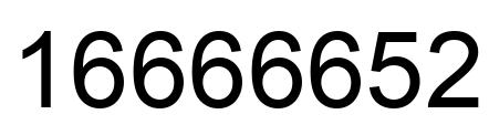Number 16666652 black image