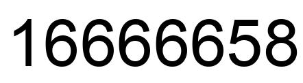 Number 16666658 black image