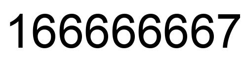Number 166666667 black image